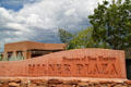 Museum of New Mexico Milner Plaza sign. Santa Fe, NM.