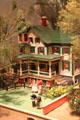 Model Queen Anne cottage created for doll collection in Girard wing at Museum of International Folk Art. Santa Fe, NM.