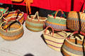 Baskets at Sunday Santa Fe Farmers Market. Santa Fe, NM.