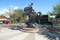 Don Francisco Cuervo Y Valdés, founder of Albuquerque monument by Buck McCain at entrance to Old Town. Albuquerque, NM.