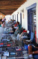 La Placita overhang shades sellers of arts & crafts. Albuquerque, NM.