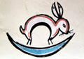 Rabbit painted on wall of La Placita. Albuquerque, NM.