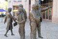 Sidewalk Society sculpture by Glenna Goodacre at Albuquerque Plaza. Albuquerque, NM.