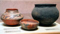 Pueblo pottery bowls from Tonque & Kuaua at Albuquerque Museum. Albuquerque, NM.