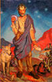 El Pastor painting by William Penhallow Henderson at Albuquerque Museum. Albuquerque, NM.