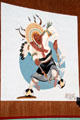 Native dancer mural by Than Ts'ay Ta at Indian Pueblo Cultural Center. Albuquerque, NM.