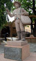 Invitation to pilgrims statue at el Santuario de nuestro señor de esquipalas. Chimayo, NM.