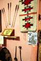 Native American objects at Governor Bent Museum. Taos, NM.