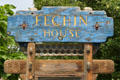 Fechin House sign at Taos Art Museum. Taos, NM.