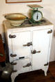 Kitchen ice box in Blumenschein Home & Museum. Taos, NM.