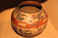 Native pottery painted vessel at Blumenschein Home & Museum. Taos, NM.