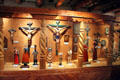 Santos religious carvings at Hacienda de los Martinez. Taos, NM.
