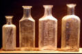 Antique medicine bottles at Nevada State Museum. Carson City, NV.