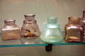 Antique glass ink-well bottles at Nevada State Museum. Carson City, NV.