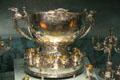 Battleship USS Nevada silver service punch bowl by Gorham & Co. at Nevada State Museum. Carson City, NV.