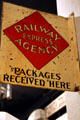 Railway Express Agency sign at Nevada State Museum. Carson City, NV.