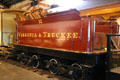 Tender of Virginia & Truckee steam locomotive #22 at Nevada State Railroad Museum. Carson City, NV.
