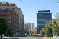 View up Virginia Street with Riverside Hotel by Frederic DeLongchamps & Reno City Hall. Reno, NV.