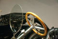 Stutz Bearcat detail of steering wheel & windscreen at National Automobile Museum. Reno, NV.