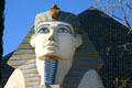 Face of Sphinx & Pyramid at Luxor Las Vegas Hotel. Las Vegas, NV