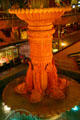 Dolphin fountain decorates Interior of Excalibur Hotel & Casino. Las Vegas, NV.