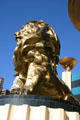 MGM golden lion statue at MGM Grand Resort. Las Vegas, NV.