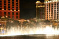 Bellagio fountain at night. Las Vegas, NV.