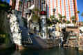Pirate ship at Treasure Island Hotel used for pirate shows every night. Las Vegas, NV.