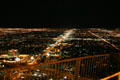 Night view of city of Las Vegas from Stratosphere Tower. Las Vegas, NV
