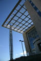Lattice-work entrance canopy of Lloyd D. George United States Courthouse. Las Vegas, NV.