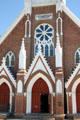 St Mary's in the Mountains Catholic Church facade. Virginia City, NV.