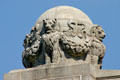 Lions circling a globe atop old Union Station. Albany, NY.