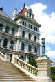 Detail of east facade & staircase of New York State Capitol. Albany, NY
