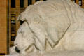 Marble lion grieves at base of William McKinley Memorial. Buffalo, NY.