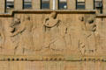 Section of relief on facade of City Hall representing knowledge & prosperity. Buffalo, NY.