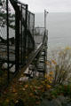 Stairway down cliff at Graycliff. Buffalo, NY.