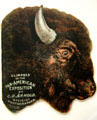 Book cover in shape of Buffalo for Glimpses of Pan-American Exposition by C.D. Arnold, Official Photographer. NY.