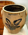 Salt-glazed food storage jar by P. Mugler & Co., Buffalo in Buffalo History Museum. Buffalo, NY.