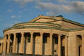 Classical columns along curve of Albright-Knox Art Gallery. Buffalo, NY.