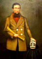 Portrait of 19th C Assistant Fire Chief at FASNY Museum of Firefighting. Hudson, NY