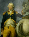 Portrait of George Washington on Jefferson engine at FASNY Museum of Firefighting. Hudson, NY.