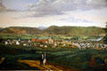 View of Corning painting by J.S. Jennings at Corning Museum of Glass. Corning, NY.