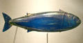 Early Roman Empire glass fish-shaped cover at Corning Museum of Glass. Corning, NY.