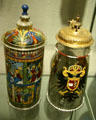Bohemian glass humpen & armorial mug at Corning Museum of Glass. Corning, NY.