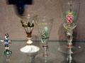 German goblets from Dresden by Johann Friedrich Meyer at Corning Museum of Glass. Corning, NY.