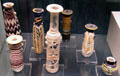 Eastern Mediterranean glass perfume bottles at Corning Museum of Glass. Corning, NY.