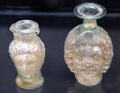 Roman glass double head flasks at Corning Museum of Glass. Corning, NY.