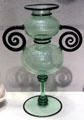 Venetian glass vase with spiral handles by Umberto Bellotto for Pauly & C.-C.V.M., Murano at Corning Museum of Glass. Corning, NY.