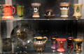 Collection of Bohemian opaque glass patented under the names Lithyalin & Hyalith at Corning Museum of Glass. Corning, NY.