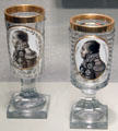 Russian wineglasses with portraits of General Wittgenstein prob. by Nikol'skoye of Bakhmetiev Crystal Works at Corning Museum of Glass. Corning, NY.